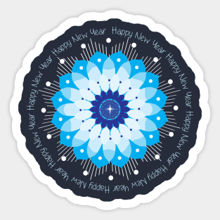 Happy New Year Mandala Sticker